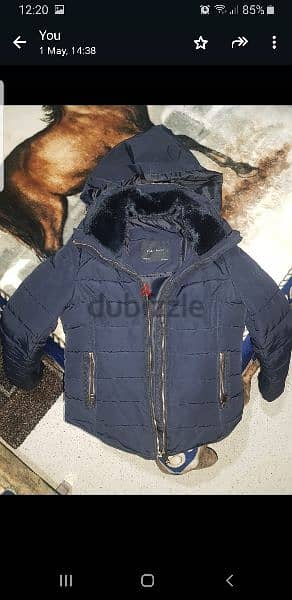 jacket with fur dark navy 1