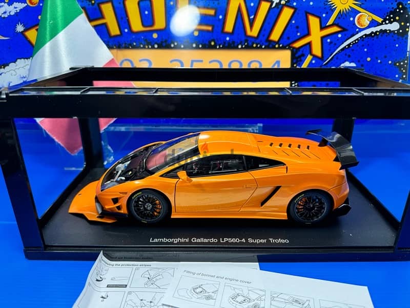 1/18 full opening diecast NEW Autoart Lamb LP560-4 Super Trofeo Orange 6