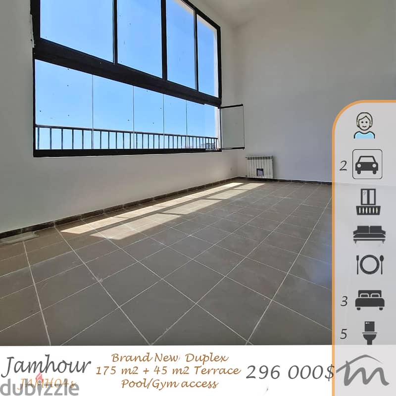 Jamhour | Brand New 175m² + 45m² Terrace | Duplex | BuildingAge 1 Year 0