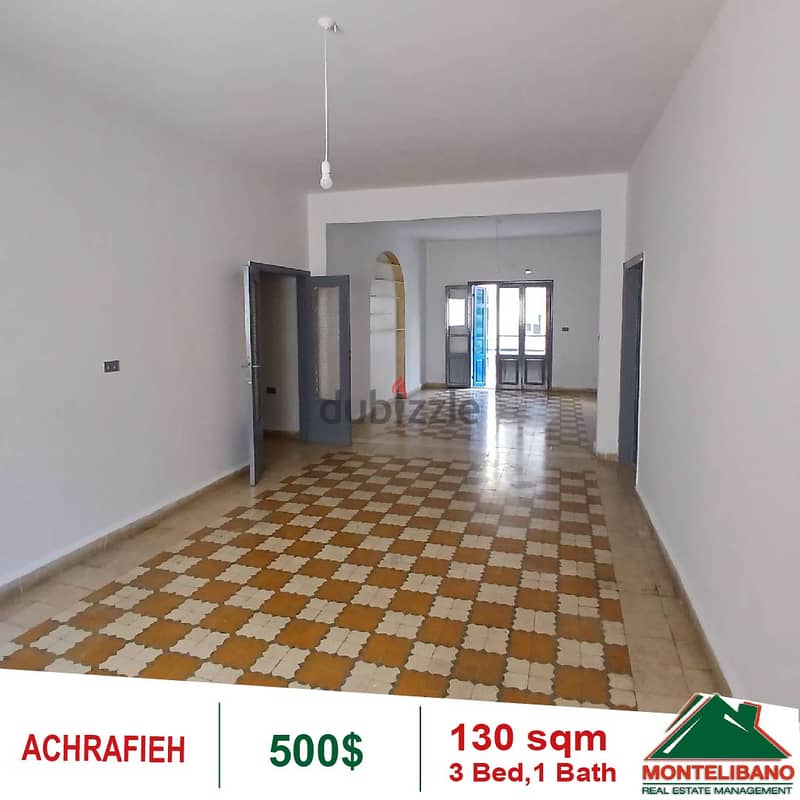 500$!! Apartment for rent located in Achrafieh 3