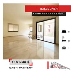 Apartment for sale in ballouneh 145 sqm شقة للبيع في بلونه ref#nw56382