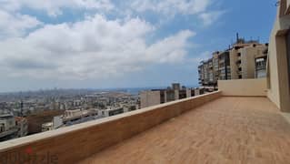 Furnished Rooftop Apartment with terraces & open views  in Biaqout.