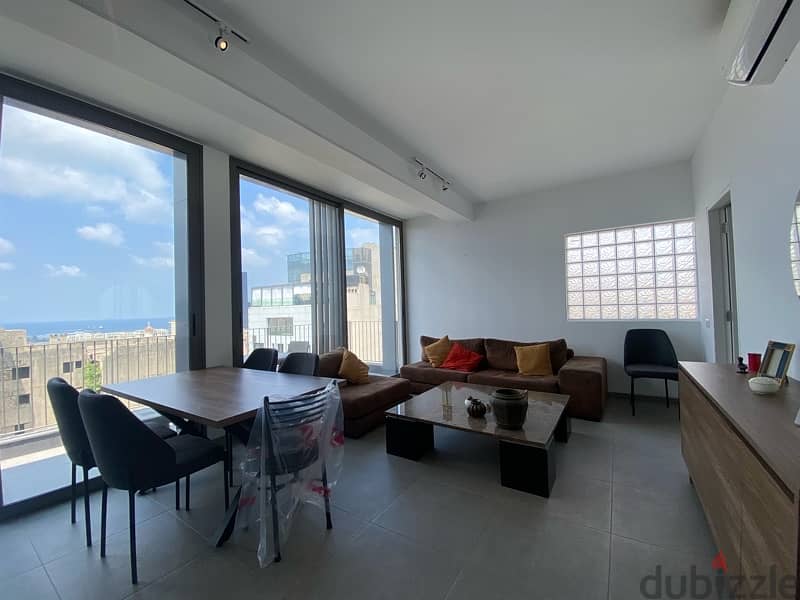 Fully furnished modern apartment for rent in Achrafieh with seaview 0