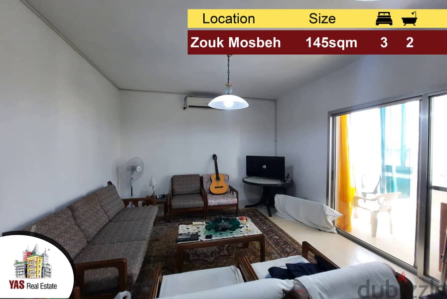 . Zouk Mosbeh 145m2 | Sea View | Prime Location | Catch | CH | 0