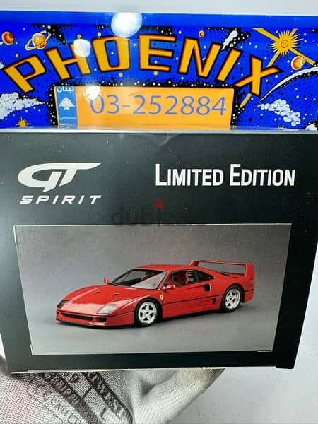 1/18 diecast (Resin) LIMITED Ferrari F40 by GT SPIRIT (Kyosho) NEW 9