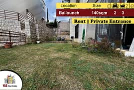 Ballouneh 140m2 | 100m2 Garden | Rent | High End | View | KS |