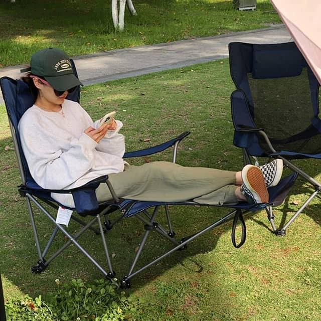 Outdoor Reclining Chair - 155° Camping & Beach Chair with Bag 5