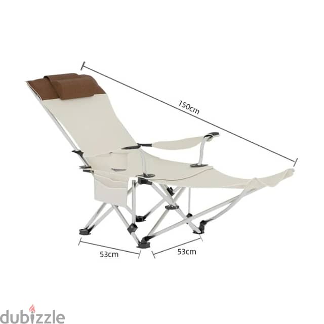 Outdoor Reclining Chair - 155° Camping & Beach Chair with Bag 6