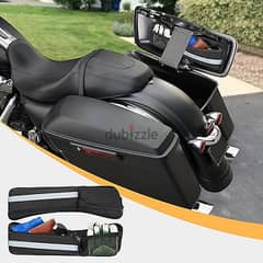 2pcs Hard Saddlebag Lid Organizers, Universal Saddlebag Lid Organizer 0