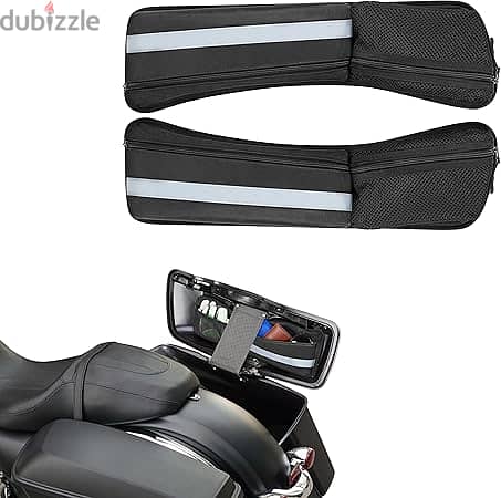 2pcs Hard Saddlebag Lid Organizers, Universal Saddlebag Lid Organizer 2