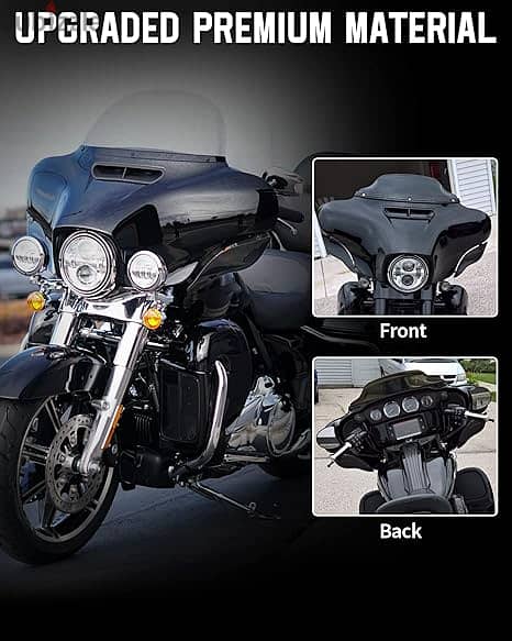 Black Adjustable Wind Deflectors Upper Fairing Air Deflectors 2