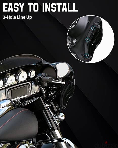 Black Adjustable Wind Deflectors Upper Fairing Air Deflectors 3