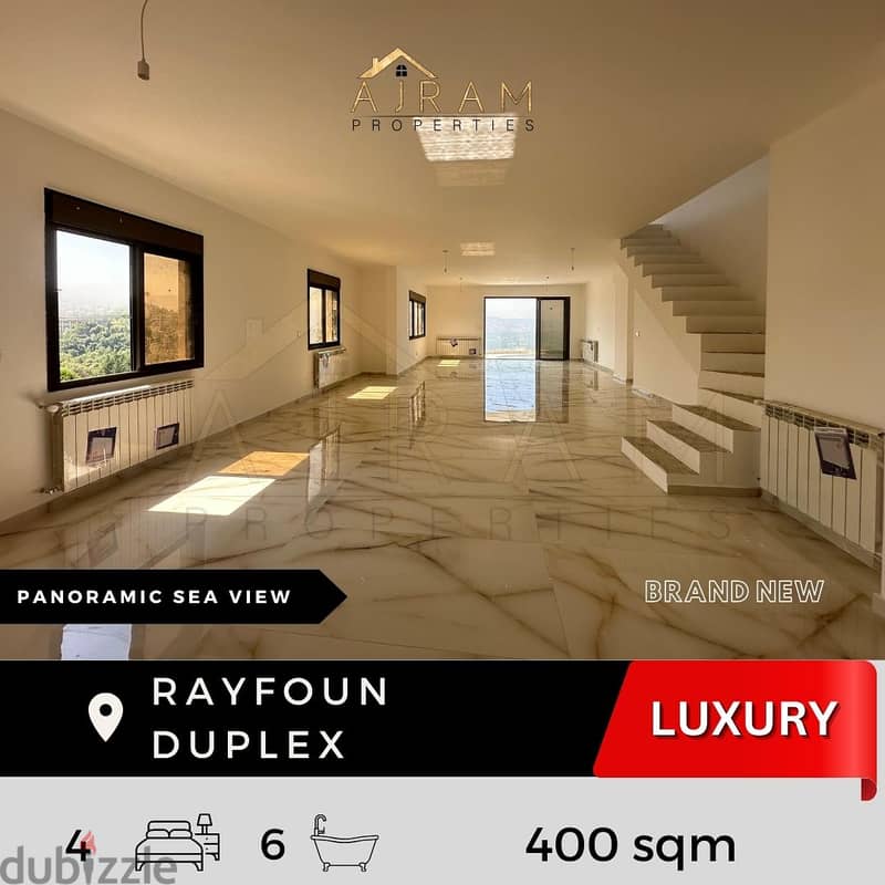 Luxurious Duplex in Rayfoun with Panoramic Sea View 1