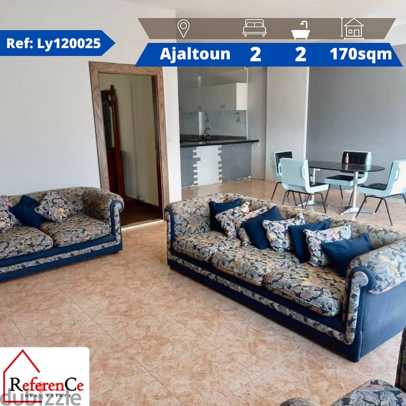 Furnished apartment in Ajaltoun شقة مفروشة في عجلتون 0