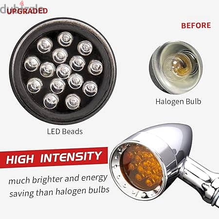 LED Bullet Turn Signals Lights Motorcycle Front Rear 2