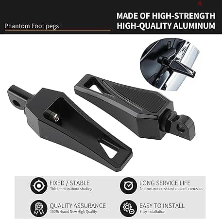 Motorcycle Foot Pegs Phantom Footrest Male Mount Pedals 1