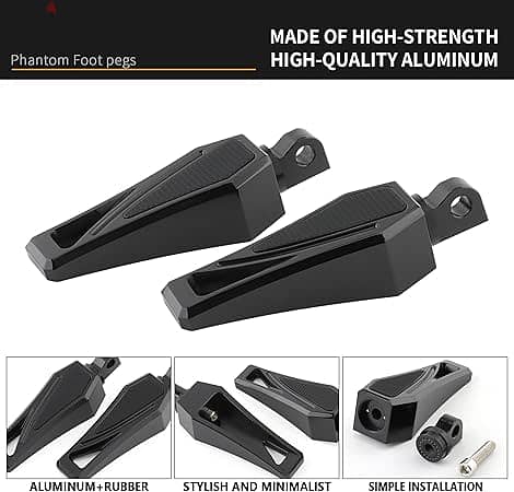 Motorcycle Foot Pegs Phantom Footrest Male Mount Pedals 2