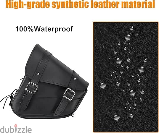 Motorcycle Saddle Bags Synthetic Leather Motorcycle Solo Swing Arm Bag 2