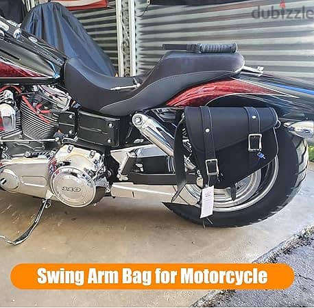 Motorcycle Saddle Bags Synthetic Leather Motorcycle Solo Swing Arm Bag 4