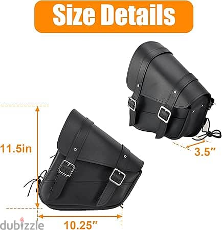 Motorcycle Saddle Bags Synthetic Leather Motorcycle Solo Swing Arm Bag 6