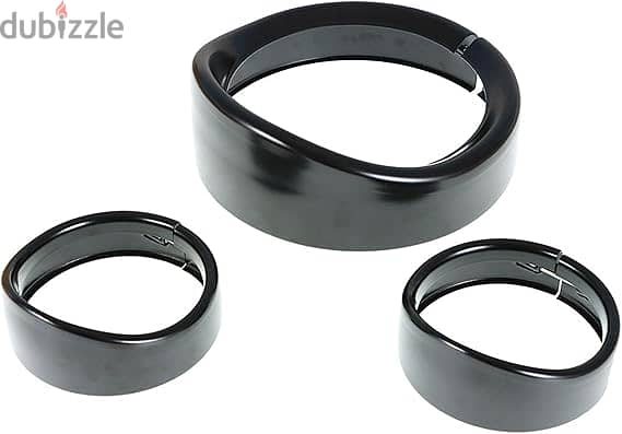 Headlight Trim Ring 7inch Matte Black Visor 0