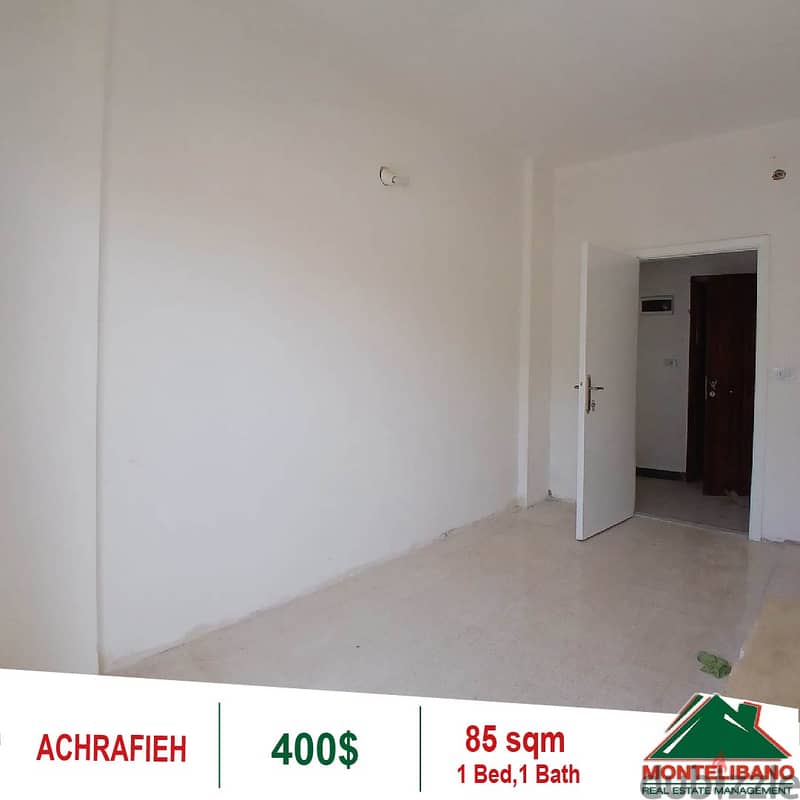 400$!! Apartment for rent located in Achrafieh 1