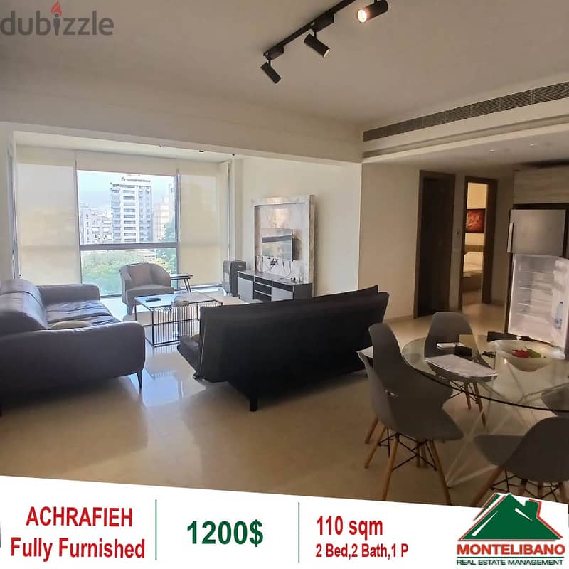 1200$!! Open City View Apartment for rent in Achrafieh 1