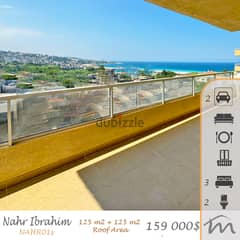 Nahr Ibrahim | Brand New 125m² + 125m² Rooftop | Terraces | Balconies