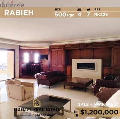 Apartment for sale in Rabieh RK225