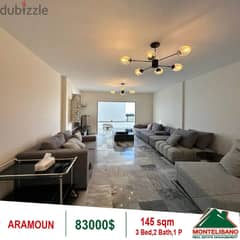 83000$!! Apartment for sale located in Aramoun