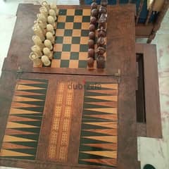 Antique Chess table 0