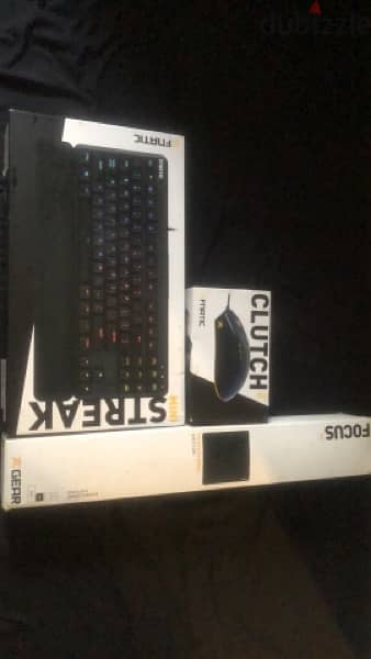 FNATIC gaming Keyboard, mouse and Mousepad 0