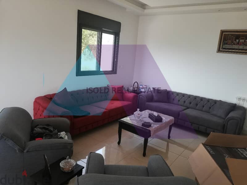 Fully furnished 140m2 apartment+100m2 garden for sale in Oyoun Brumana 3