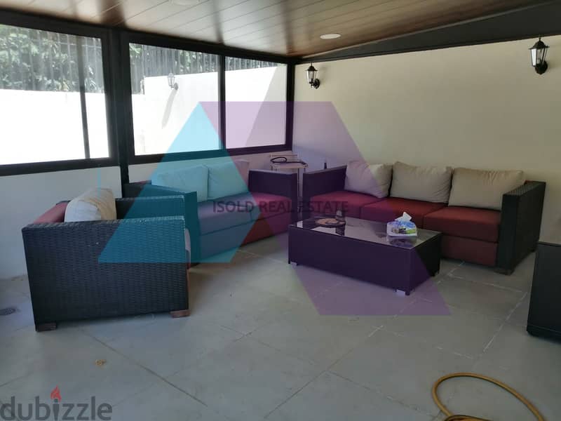 Fully furnished 140m2 apartment+100m2 garden for sale in Oyoun Brumana 8