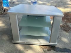 tv unit with 2 glass shelves