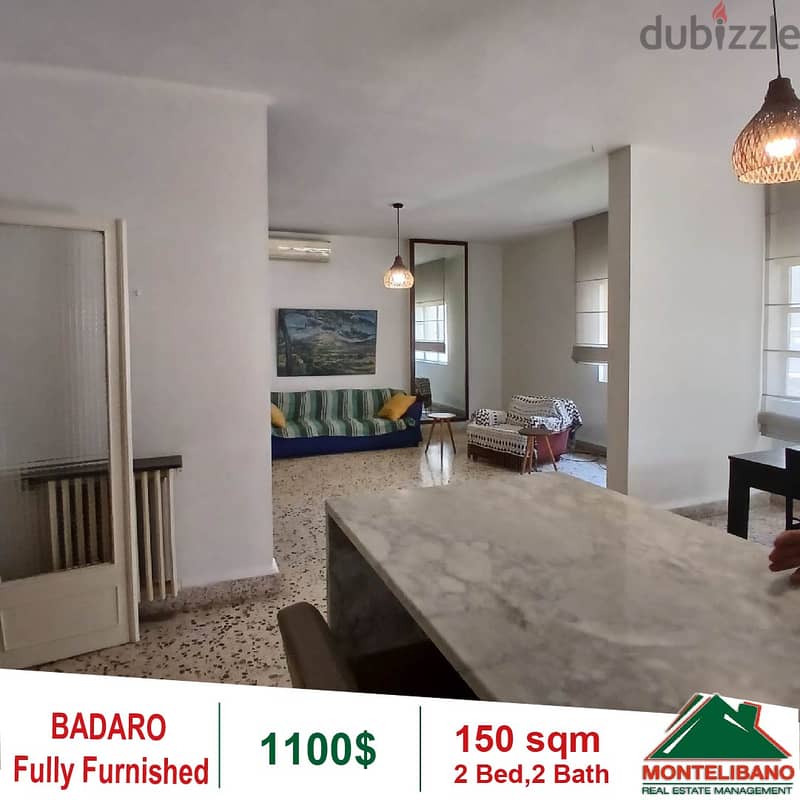 1100$!! Fully Furnished Apartment for rent in Badaro 1