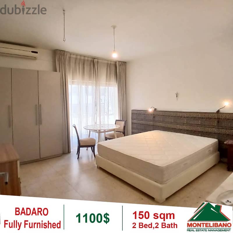 1100$!! Fully Furnished Apartment for rent in Badaro 2