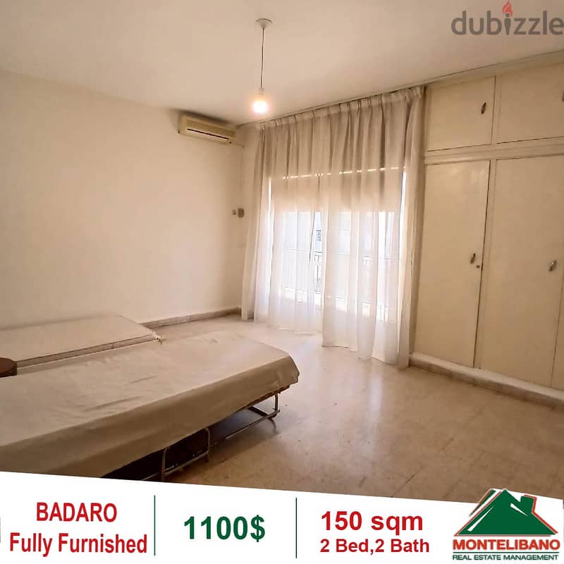 1100$!! Fully Furnished Apartment for rent in Badaro 3