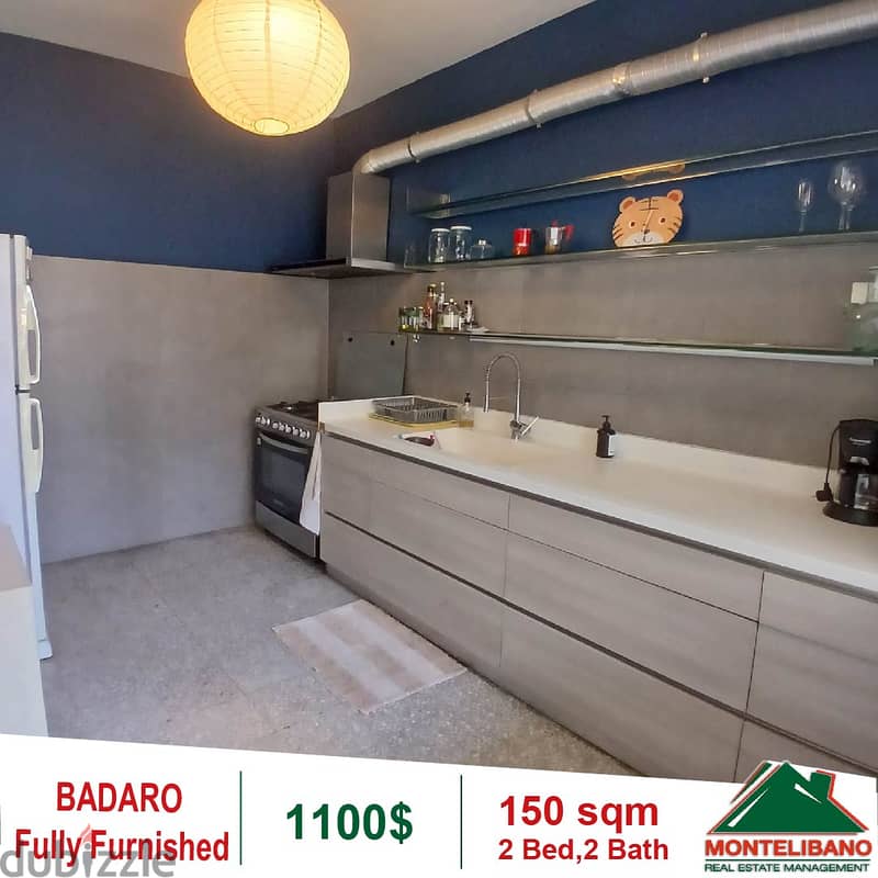 1100$!! Fully Furnished Apartment for rent in Badaro 5