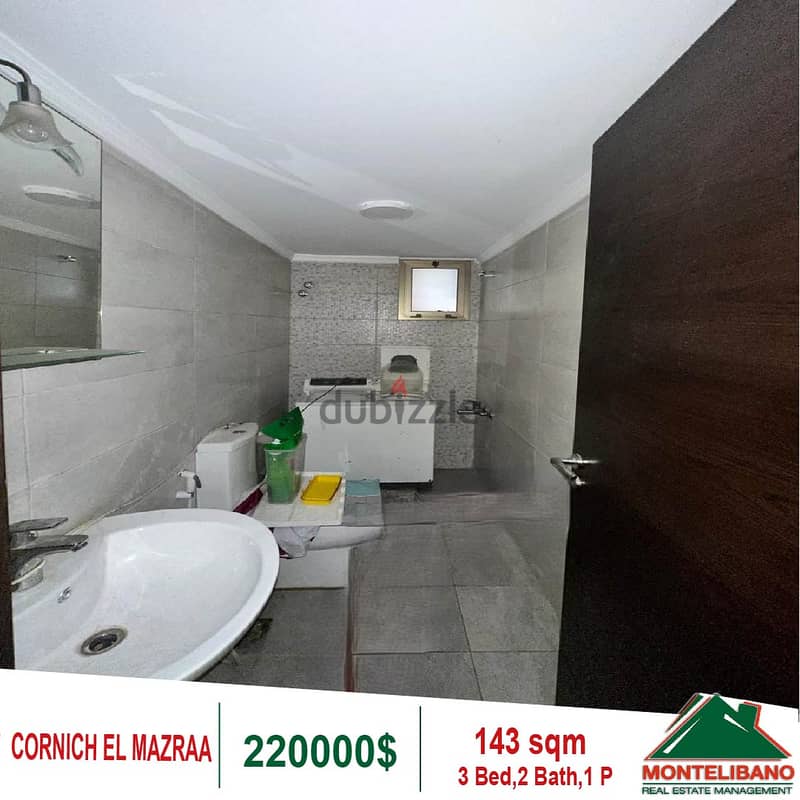 220000$!! Apartment for sale located in Cornich El Mazraa 4