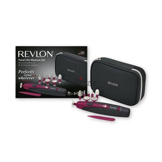 Revlon Nail Set - Manicure & Pedicure Kit, 9 Attachments, Travel Case 5