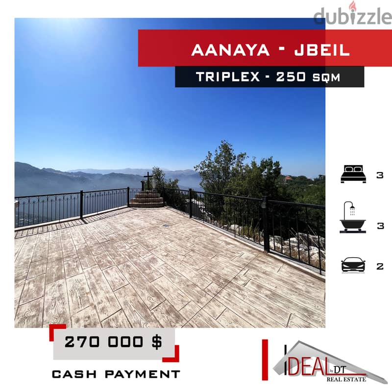 Furnished Villa Triplex for sale in Jbeil Annaya 250 SQM REF#JH17350 0