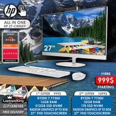 HP 27-CR0059 ALL IN ONE RYZEN 7 7730U RADEON VGA 27” TOUCH DESKTOP 0