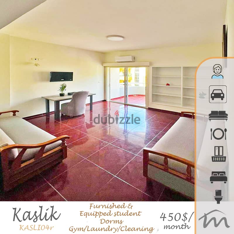 Kaslik | Prime Location | Fully Furnished/Equipped 1 Bedroom Apartment 0