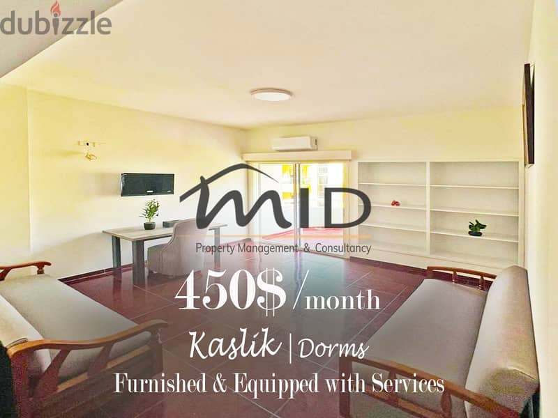 Kaslik | Prime Location | Fully Furnished/Equipped 1 Bedroom Apartment 1