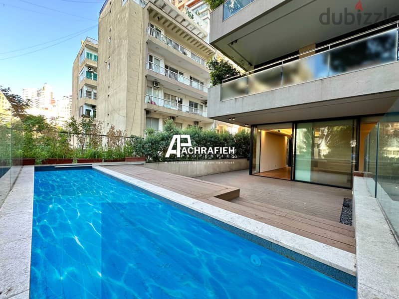 Private Pool - Apartment for Rent In Saifi - شقة للإجار في الصيفي 0