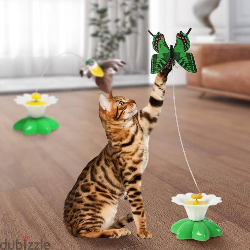 Electric Bird & Butterfly Teasing Cat Toy 1