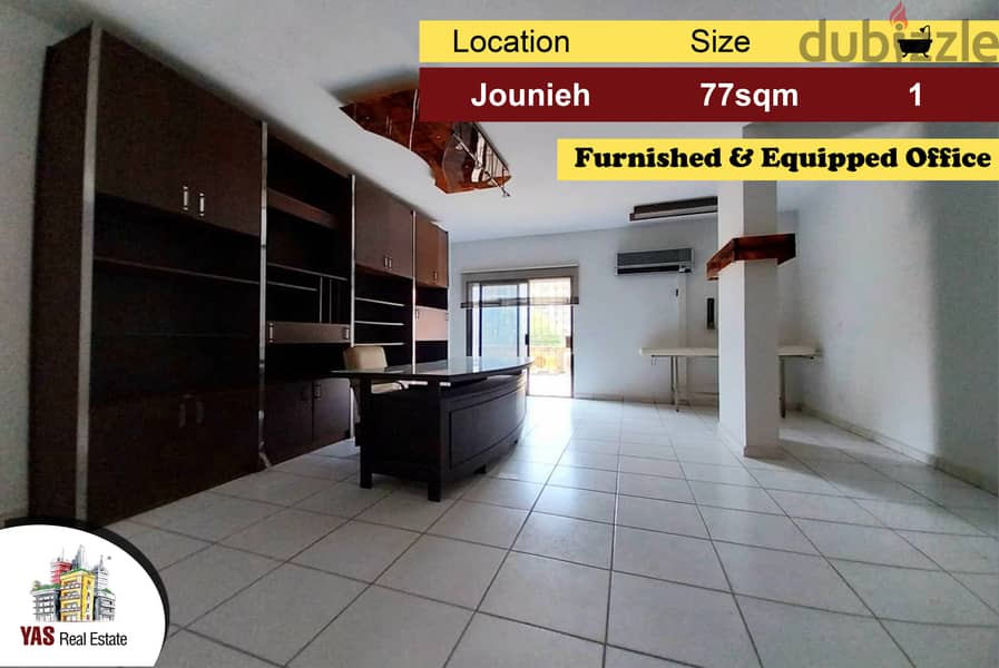 Jounieh 77m2 | Office | Furnished-Equipped | Good Condition | IV | 0