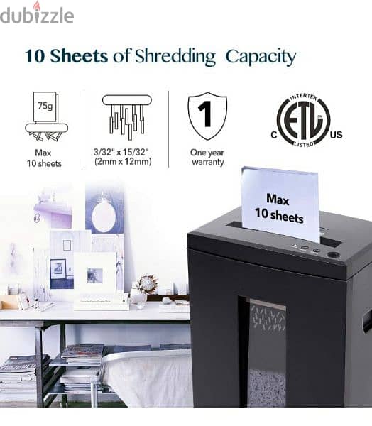 WOLVERINE shredder 22 L-10-Sheet Super Cut  Paper/CD/Card/3$delivery 6