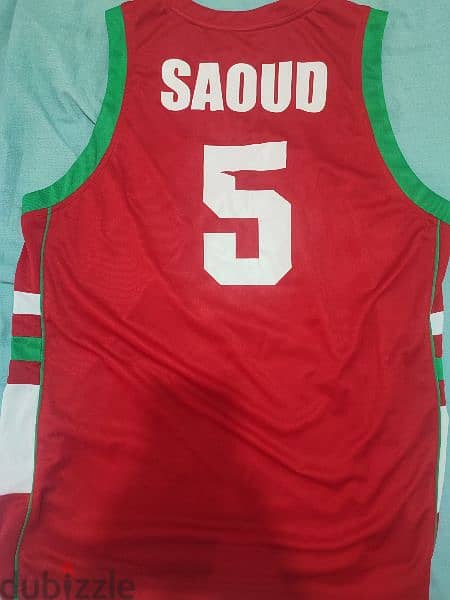 Lebanon 2017 Amir Saoud Basketball Jersey size L 1